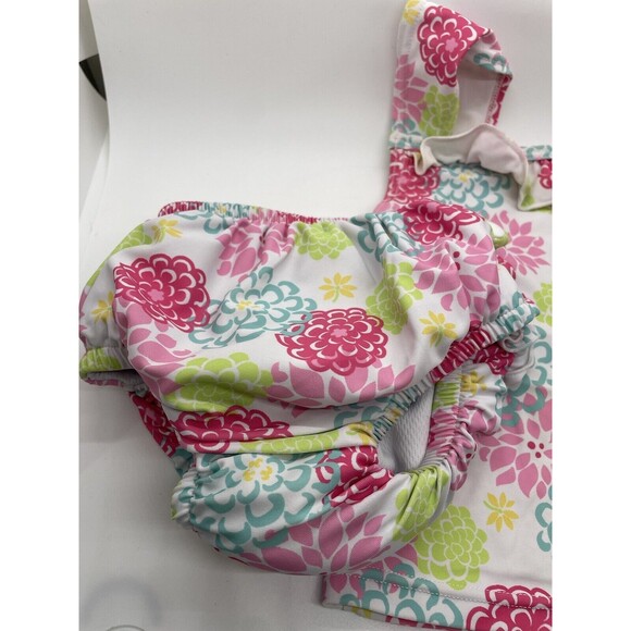 Iplay Baby Girl Snap‎ Reusable Absorbent Swimsuit Diaper And To Floral Size 12 M - Picture 3 of 7